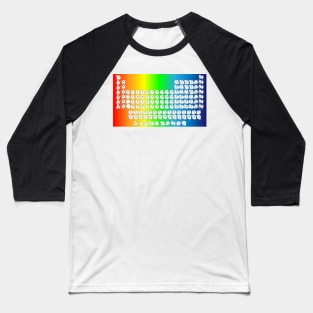 Rainbow Cat Periodic Table Baseball T-Shirt